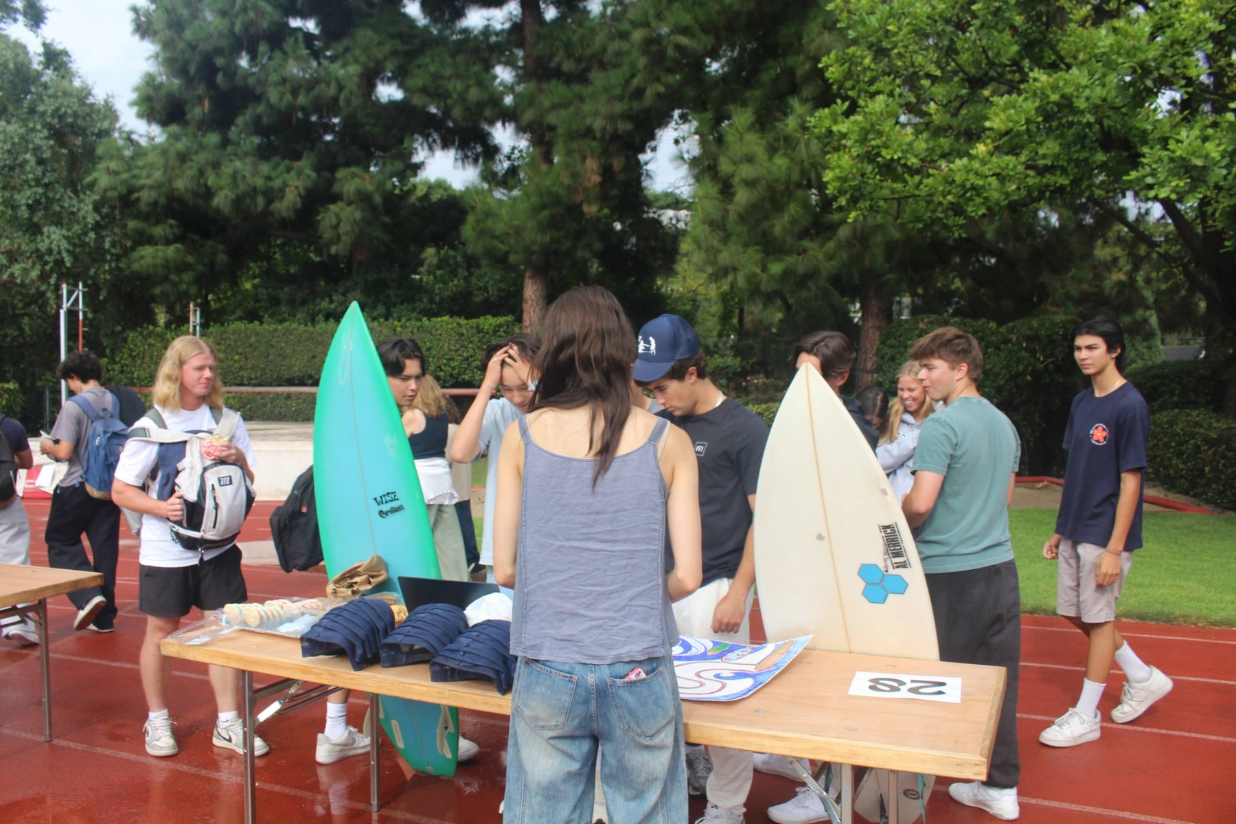 Moonbeam at Surf Club's booth at the Harvard-Westlake club fair 2025